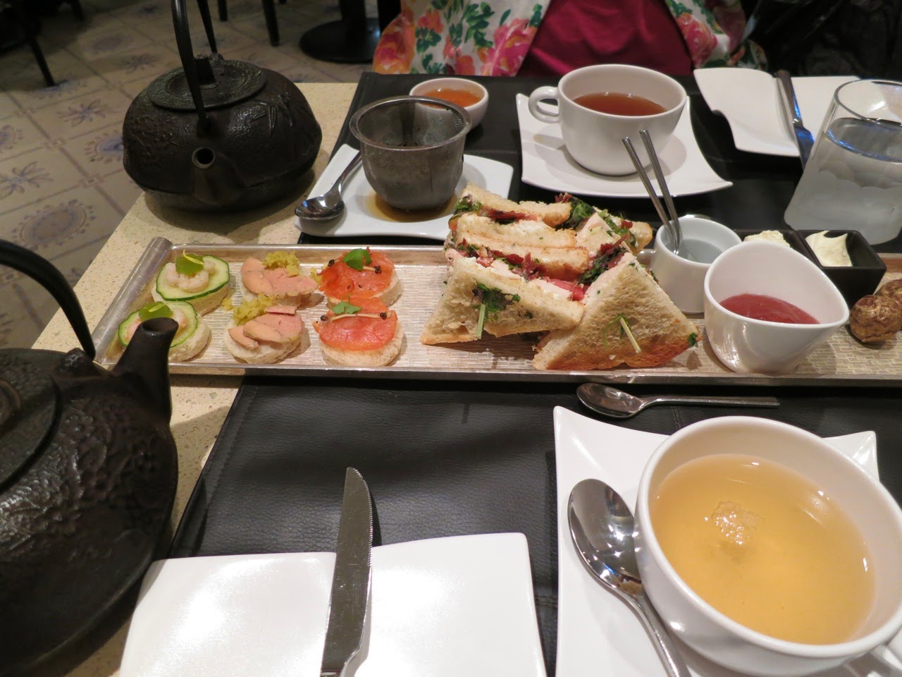 mini sandwiches and tea