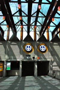 Entrance to the tracks at Prefontaine metro